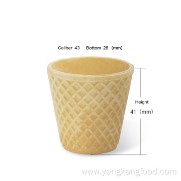 Small cup shaped wafer products